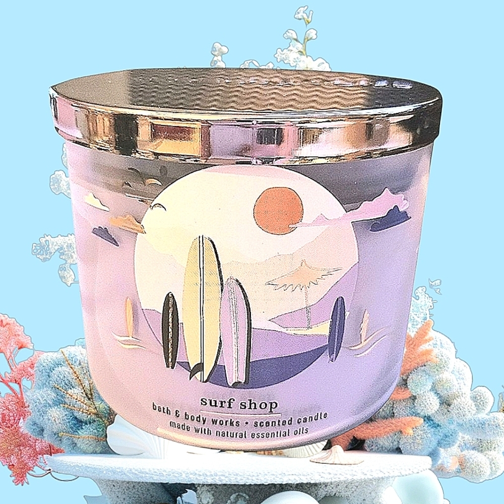 SURF SHOP 3-WICK CANDLE BY BATH AND BODY WORKS